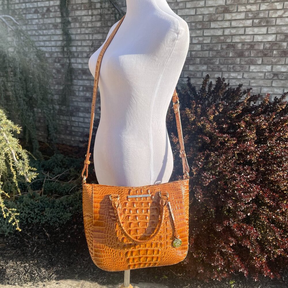 BRAHMIN MELBOURNE SATCHEL CROSSBODY Women's Shoulder Bag EUC - Picture 4 of 17